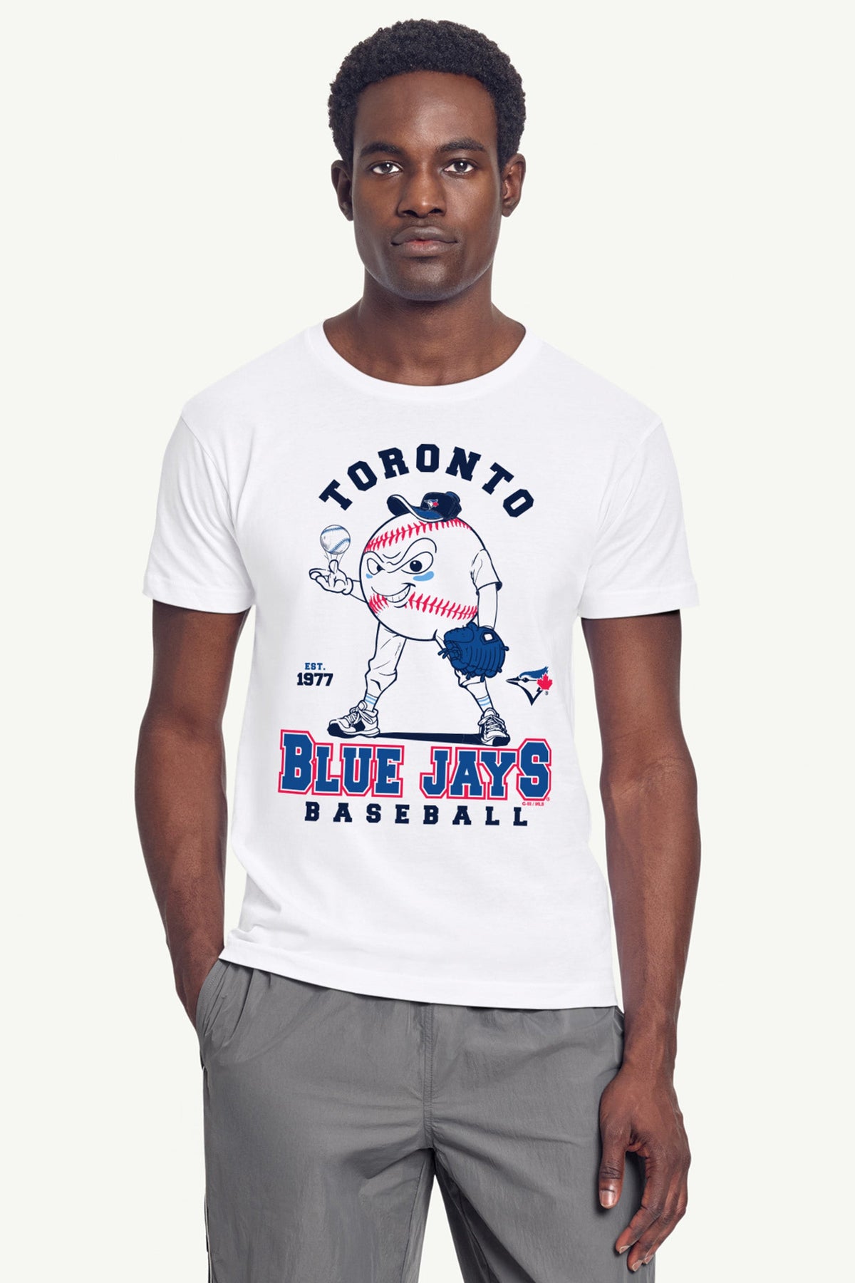 Starter MENS TORONTO BLUE JAYS BASEBALL CHARACTER SHORT SLEEVE T SHIRT