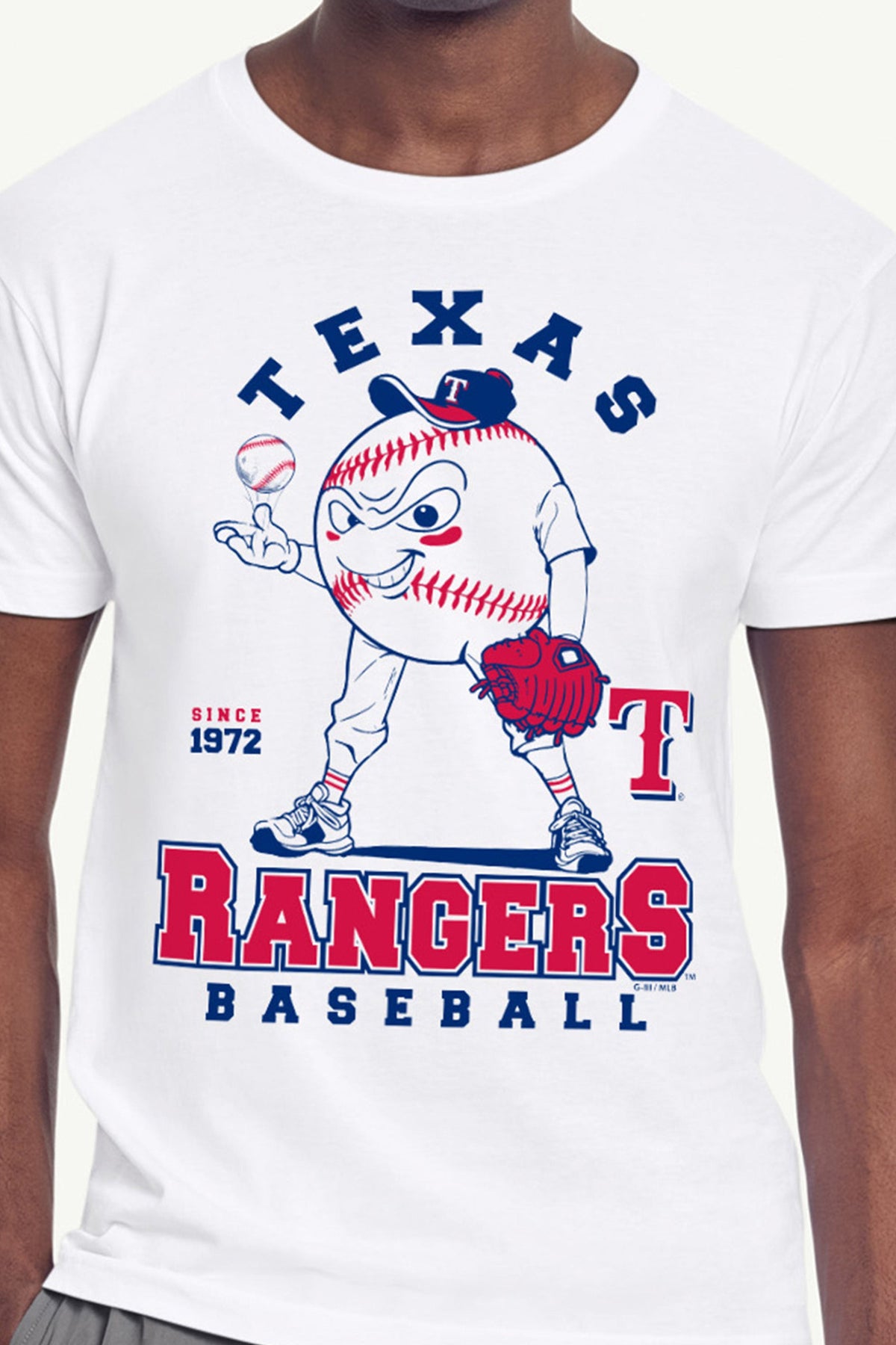 Starter MENS TEXAS RANGERS BASEBALL CHARACTER SHORT SLEEVE T SHIRT