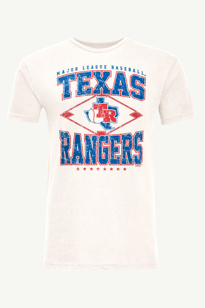 Starter MENS TEXAS RANGERS DISTRESSED COOPERSTOWN DIAMOND SHORT SLEEVE T SHIRT