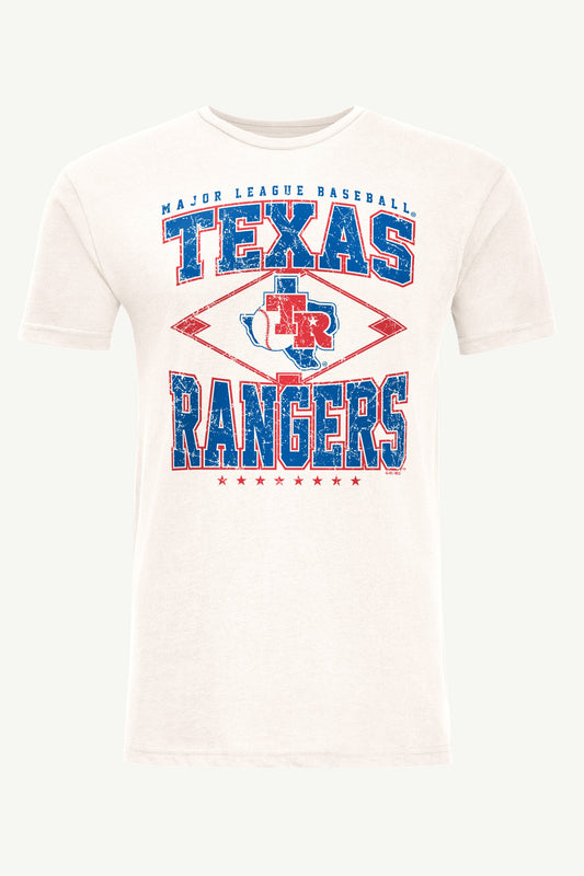 Starter MENS TEXAS RANGERS DISTRESSED COOPERSTOWN DIAMOND SHORT SLEEVE T SHIRT