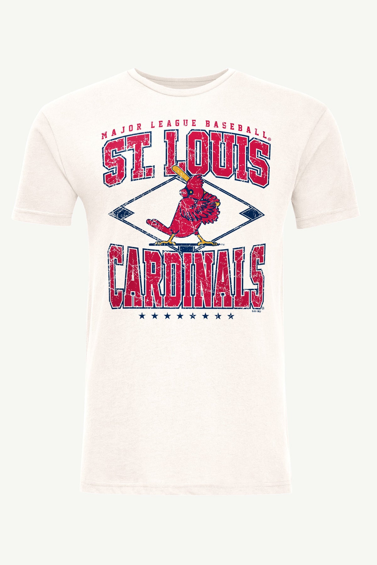 Starter MENS ST. LOUIS CARDINALS DISTRESSED COOPERSTOWN DIAMOND SHORT SLEEVE T SHIRT