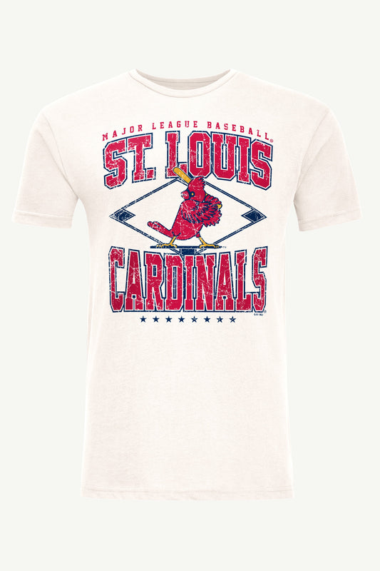 Starter MENS ST. LOUIS CARDINALS DISTRESSED COOPERSTOWN DIAMOND SHORT SLEEVE T SHIRT