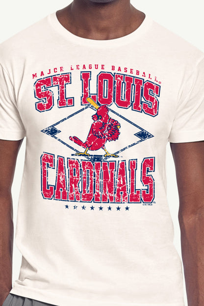 Starter MENS ST. LOUIS CARDINALS DISTRESSED COOPERSTOWN DIAMOND SHORT SLEEVE T SHIRT