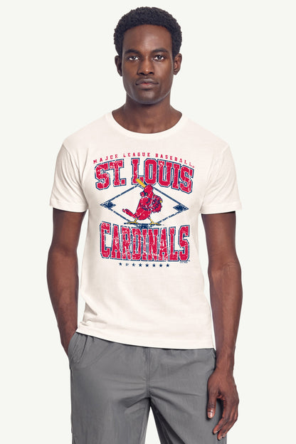 Starter MENS ST. LOUIS CARDINALS DISTRESSED COOPERSTOWN DIAMOND SHORT SLEEVE T SHIRT