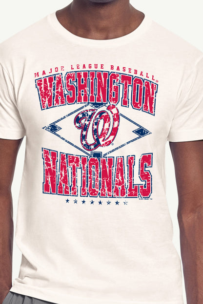 Starter MENS WASHINGTON NATIONALS DISTRESSED COOPERSTOWN DIAMOND SHORT SLEEVE T SHIRT