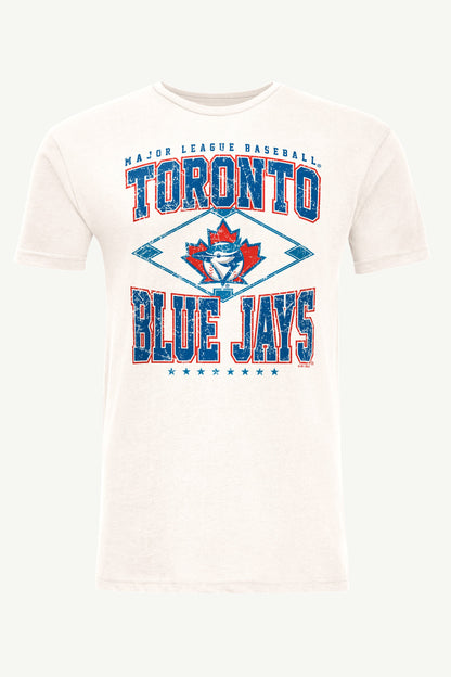 Starter MENS TORONTO BLUE JAYS DISTRESSED COOPERSTOWN DIAMOND SHORT SLEEVE T SHIRT