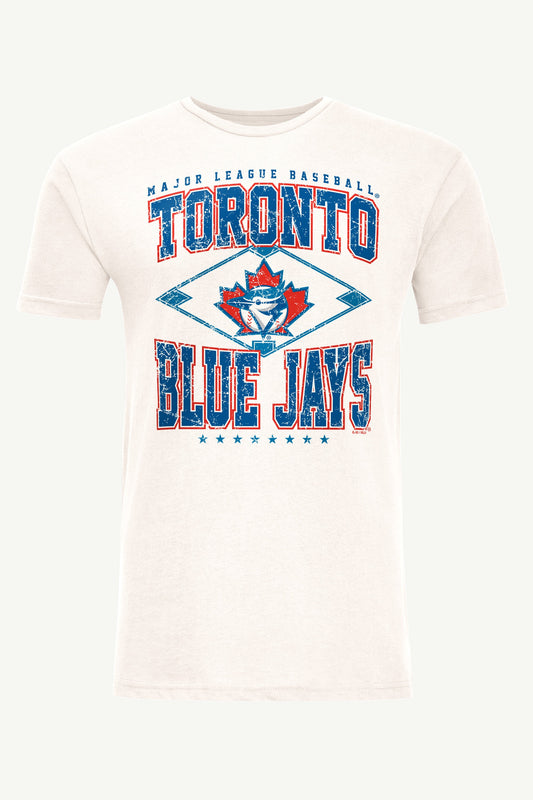 Starter MENS TORONTO BLUE JAYS DISTRESSED COOPERSTOWN DIAMOND SHORT SLEEVE T SHIRT
