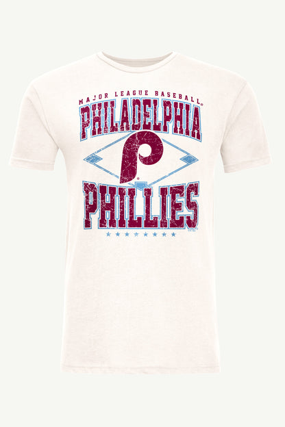 Starter MENS PHILADELPHIA PHILLIES DISTRESSED COOPERSTOWN DIAMOND SHORT SLEEVE T SHIRT