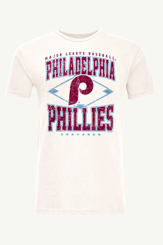 Starter MENS PHILADELPHIA PHILLIES DISTRESSED COOPERSTOWN DIAMOND SHORT SLEEVE T SHIRT