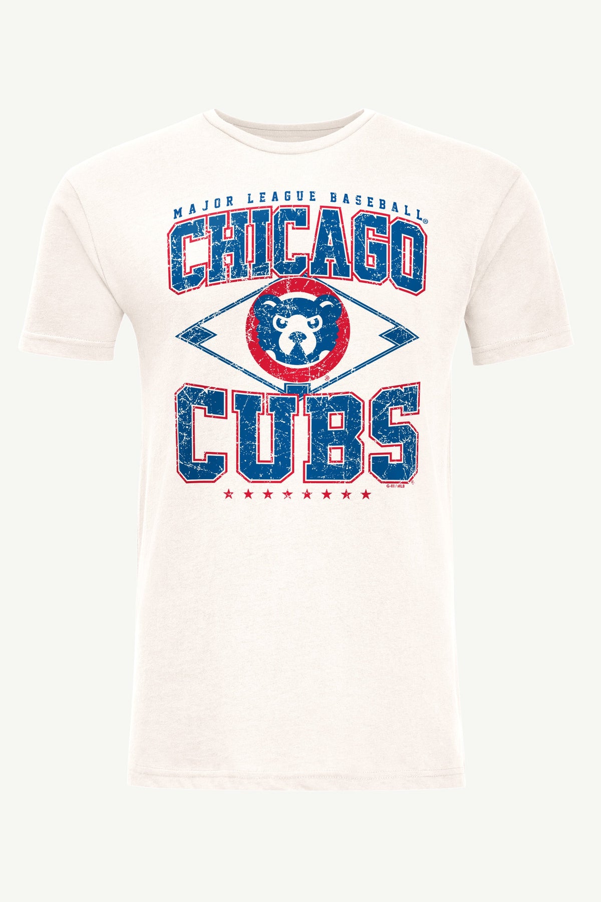 Starter MENS CHICAGO CUBS DISTRESSED COOPERSTOWN DIAMOND SHORT SLEEVE T SHIRT