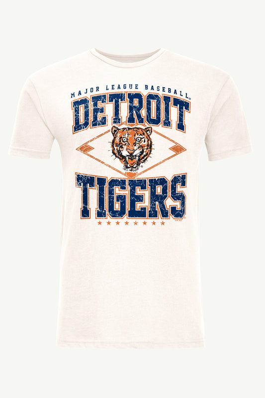 Starter MENS DETROIT TIGERS DISTRESSED COOPERSTOWN DIAMOND SHORT SLEEVE T SHIRT