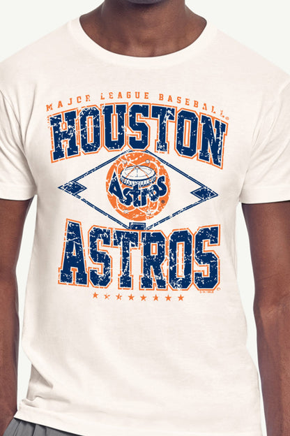 Starter MENS HOUSTON ASTROS DISTRESSED COOPERSTOWN DIAMOND SHORT SLEEVE T SHIRT
