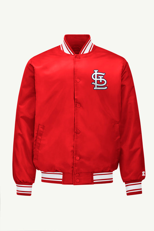 Starter MENS ST LOUIS CARDINALS SATIN VARSITY JACKET