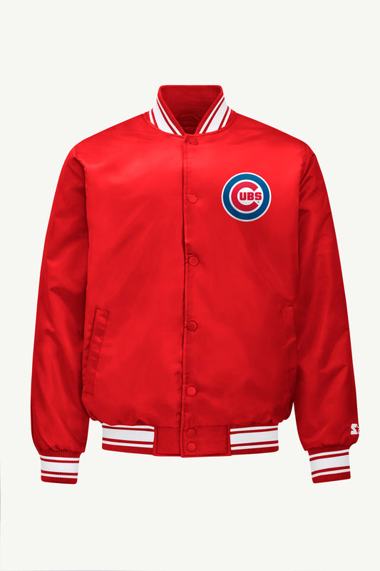 Starter MENS CHICAGO CUBS SATIN VARSITY JACKET